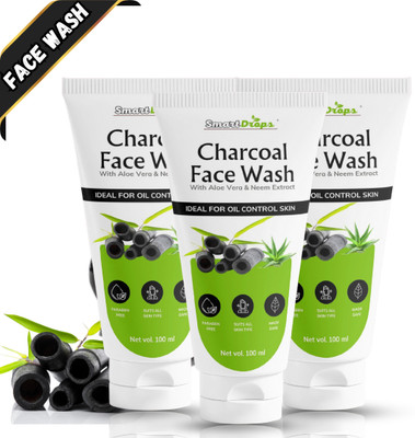 smartdrops Charcoal Face wash For Oil control & Pollution defense Face Wash(300 ml)