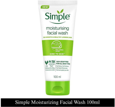 Simple Kind to Skin Moisturising Facial Wash With Soap Free Face Wash(100 ml)