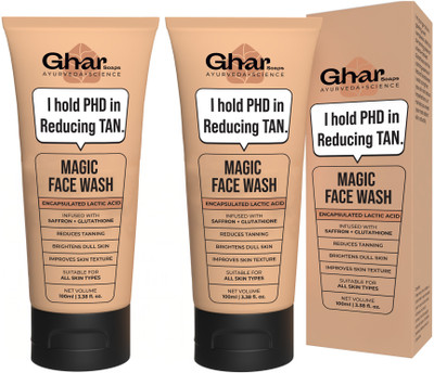 Ghar Soaps Magic Face wash | Tan Removal, Skin Brightening & Radiant Glow Face Wash(200 ml)