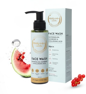 Muddy Water Cosmetics : Sulphate Free, Gentle, Hydrating | Hyaluronic Acid, Watermelon, Goji Face Wash(100 ml)