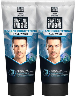 Smart & Handsome Instant Brightening |Washes off Fine Pollutants|150GM Each Face Wash(300 g)