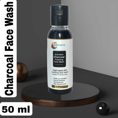 Elecsera Bright Detox & Skin Purifying Activated Charcoal Foaming  Face Wash(50 ml)