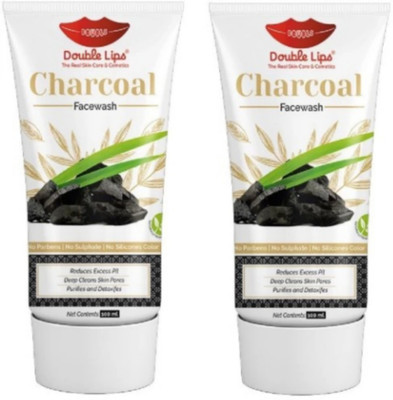 DOUBLE LIPS ACTIVATED CHARCOAL Face Wash(200 ml)