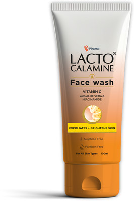 Lacto Calamine Vitamin C  with Aloe Vera & Niacinamide for Bright & Glowing Skin Pack1 Face Wash(100 ml)