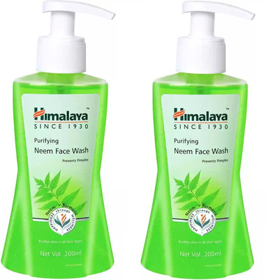 HIMALAYA Purifying Neem  Prevents Pimples pack of 2 Face Wash(200 ml)