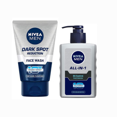 NIVEA Dark Spot 100ml & All In one Pump 150ml Facewash Set of 2 Face Wash(250 g)