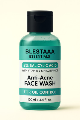 blestaaa essentialss 2% Salicylic Acid For Oily Skin | Sulphate Free, Anti Face Cleanser With Niacinamide & Vitamin E For Acne . Face Wash(100 ml)