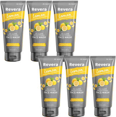 NG MART NG Revera Oil Control/Oil Clear Lemon  PACK OF - 6 Face Wash(600 ml)
