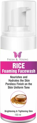 Fresh&Young Rice Foaming Facewash |Nourishes & Hydrates the Skin | Skin Brightening & Tightening| Face Wash(150 ml)