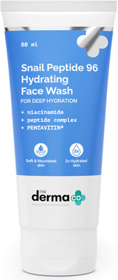 The Derma Co Snail Peptide 96 Hydrating | Snail Mucin, Niacinamide, Peptide Complex & PENTAVITIN | 2x Hydration With Moisture Lock Face Wash(80 ml)