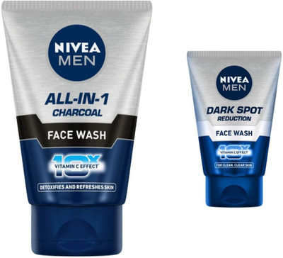 NIVEA All-IN-1 100ml & Dark Spot Reduction 50ml (Pack of 2) Face Wash(150 ml)