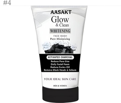 AASAKT Activated Charcoal Brightening  For Fresh Glow Skin Face Wash(100 g)