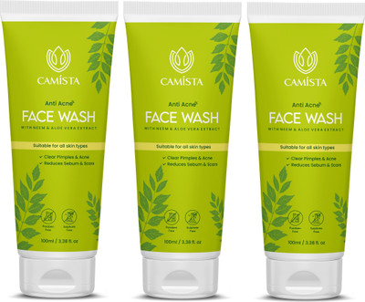 CAMISTA Anti Acne with Neem, Aloe Vera Extract & Salicylic Acid for Oil & Pimple Control Face Wash(300 ml)