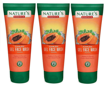 Nature's Essence Flawless Gel  Papaya, each 50 ml (Pack of 3) Face Wash(150 ml)