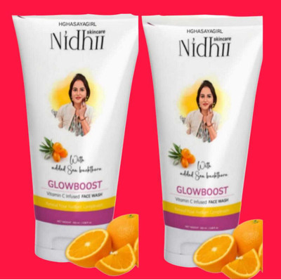 HGHASAYAGIRL NIDHI SKINCARE Glow Boost Vitamin C (pack of 2) 9 Face Wash(200 g)