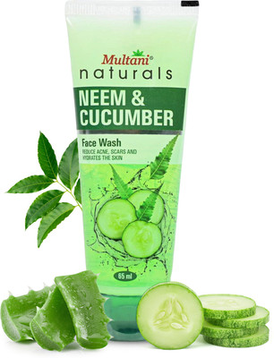 Multani naturals Neem & Cucumber | Reduce Acne, Scars & Hydrates Skin - Face Wash(65 ml)