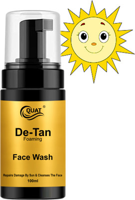 QUAT Bright Beginnings: De-Tan Infusion Foam Cleanser for deep cleansing Face Wash(100 ml)