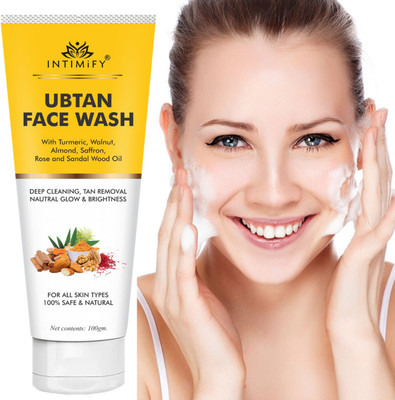 INTIMIFY Ubtan Foaming Face wash for younger look for fight Acne pimples Tan Removal Face Wash(100 g)
