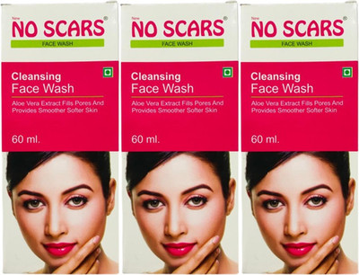 NO SCARS NEW FACE CLEANSING FACE WASH GEL ALOE VERA ECTRACT FILLS ( COMBO PACK OF 3 ) Face Wash(180 g)