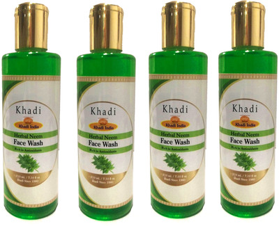 vedimatic KHADI HERBAL NEEM FACEWASH-210ML (PACK OF4) Face Wash(840 ml)