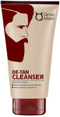 Qraa De-Tan Cleanser For Men For Skin Lightening/Brightening Face Wash(100 g)