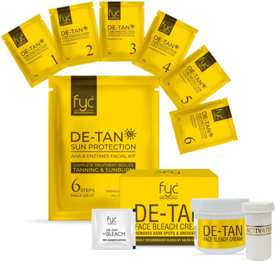 FYC PROFESSIONAL DE-Tan Facial Kit 55g , Bleach Combo Pack 31g(86 g)