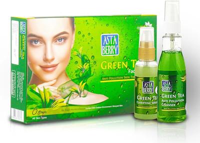ASTABERRY Green Tea Facial Kit 6 Steps 570ml(570 ml)