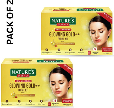 Nature's Essence GOLD GLOWING FACIAL KIT 40G EACH (PACK OF 2)(2 x 40 g)