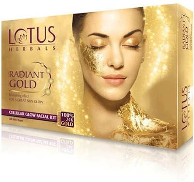 LOTUS Herbals RADIANT GOLD Cellular Glow Single Facial Kit(37 g)