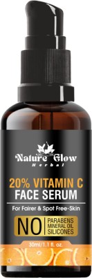 Nature Glow Herbal Vitamin C Face Serum | Boost Collagen and Elastin for Anti aging, Skin Repair(30 ml)