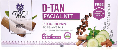 Ayouthveda D-TAN Six Steps Facial Kit for Tan Removal | D Tan Skincare For Clear Skin(230 g)