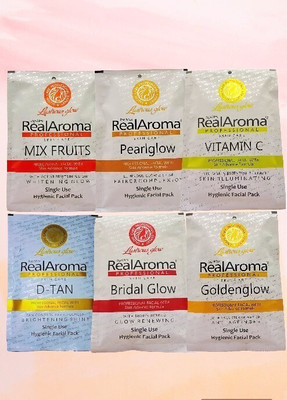 TOPMAX REALAROMA PROFESSIONAL SKIN CARE MIX VARIANT 6 FACIAL KIT SINGLE USE EACH 72GRAM(432 g)