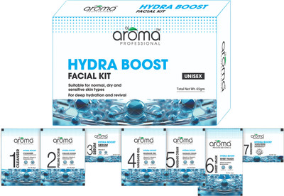 alaroma Hydra Boost 7-Step Facial Kit - Ultimate Hydration and Radiance for Glowing Skin(65 g)