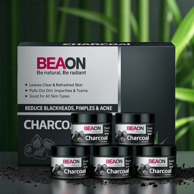 Beaon Herbal Charcoal Facial Kit for Clean, Glowing & Soft Radiant Skin(250 g)