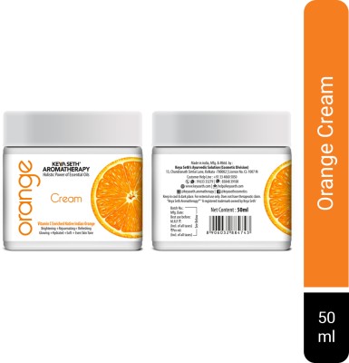 KEYA SETH AROMATHERAPY Skin Defence Orange Cream- Light Moisturizing, Quick Absorbing, Skin Repairs & Rejuvenation Enriched with Pure Orange Essential Oil and Vitamin C.(50 g)