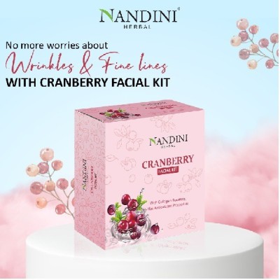 Nandini Cranberry Facial Kit, For Skin Brightening and Tightening (250 g)(250 g)