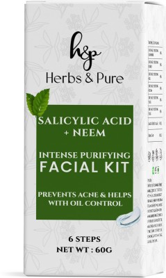 Herbs and Pure Intense Purifying Facial Kit with Neem and Salicylic Acid, Prevents Acne(60 g)