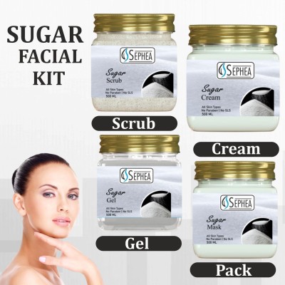 SEPHEA Sugar Eco Facial Kit - Eco Pack(4 x 500 ml)