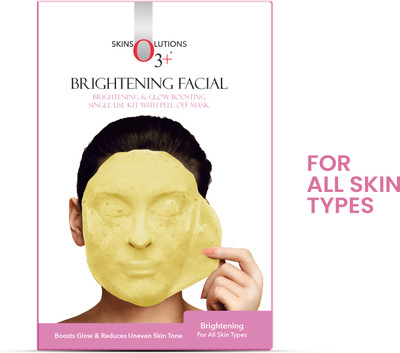 O3+ Brightening Facial Kit For Boosting Glow With Peel Off Mask Single Use Kit(45 g)