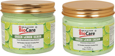 BEAUCODE BioCare Green Lemon Facial Kit Scrub and Cream(2 x 500 ml)