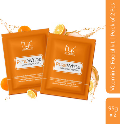 FYC PROFESSIONAL Pure White Facial Kit Whitening Vitamin-C(2 x 47.5 g)