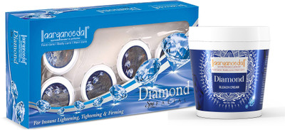 Aaryanveda Diamond Facial Kit 210g & Diamond Bleach Cream 250g A Complete Facial Solution(5 x 92 g)