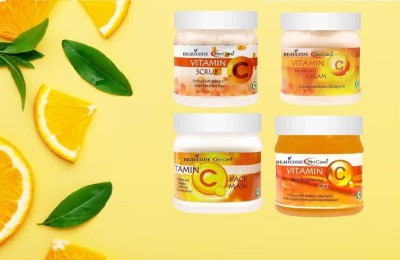 BEAUCODE BioCare Vitamin C Facial Kit Cream-Mask-Gel-Scrub(4 x 250 ml)