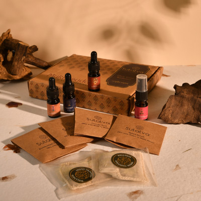 Sutatva Mukha Shuddhi Face Care Kit, Oil, Rose Water, Scrubs, Ubtan & Steam Herbs(9 x 44.44 g)