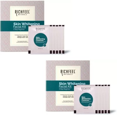 RICHFEEL Skin Whitening Facial Kit|Bright & Glowing Skin|30 g (Pack of 2)(2 x 30 g)