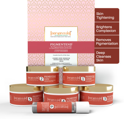 Aaryanveda De-Pigmentation Facial Kit, A Whole Face Care Pigmentend Facial Kit Solution For Even Skin and Pigmentation Control(260 g)