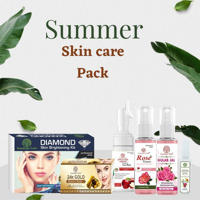 Soundarya Herbs Rejuvenate Your Skin with Diamond facial kit Summer Combo Pack of 6(6 x 158.33 g)