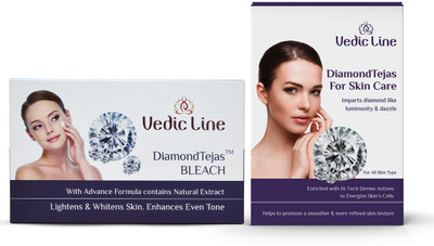 Vedic Line Diamond Bleach & Facial Kit Combo(2 x 174.5 ml)