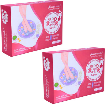 Mexico herbs GLOP-POP PEDICURE MENICURE PACK OF 2 Hand & Foot kit brightens the skin.(2 x 60 g)