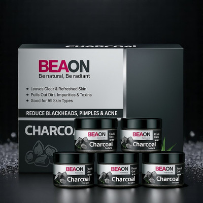 Beaon Charcoal Facial Kit for Instant Glow, Oil Control & Deep Skin Purify(250 g)